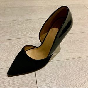 FINAL SALE Patent Leather & Suede Pumps
